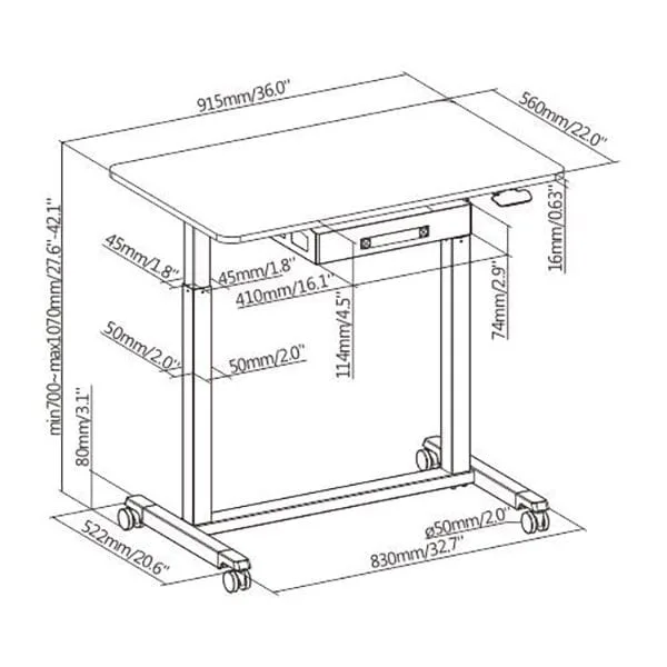 Pneumatic Sit Stand Desk - Image 2